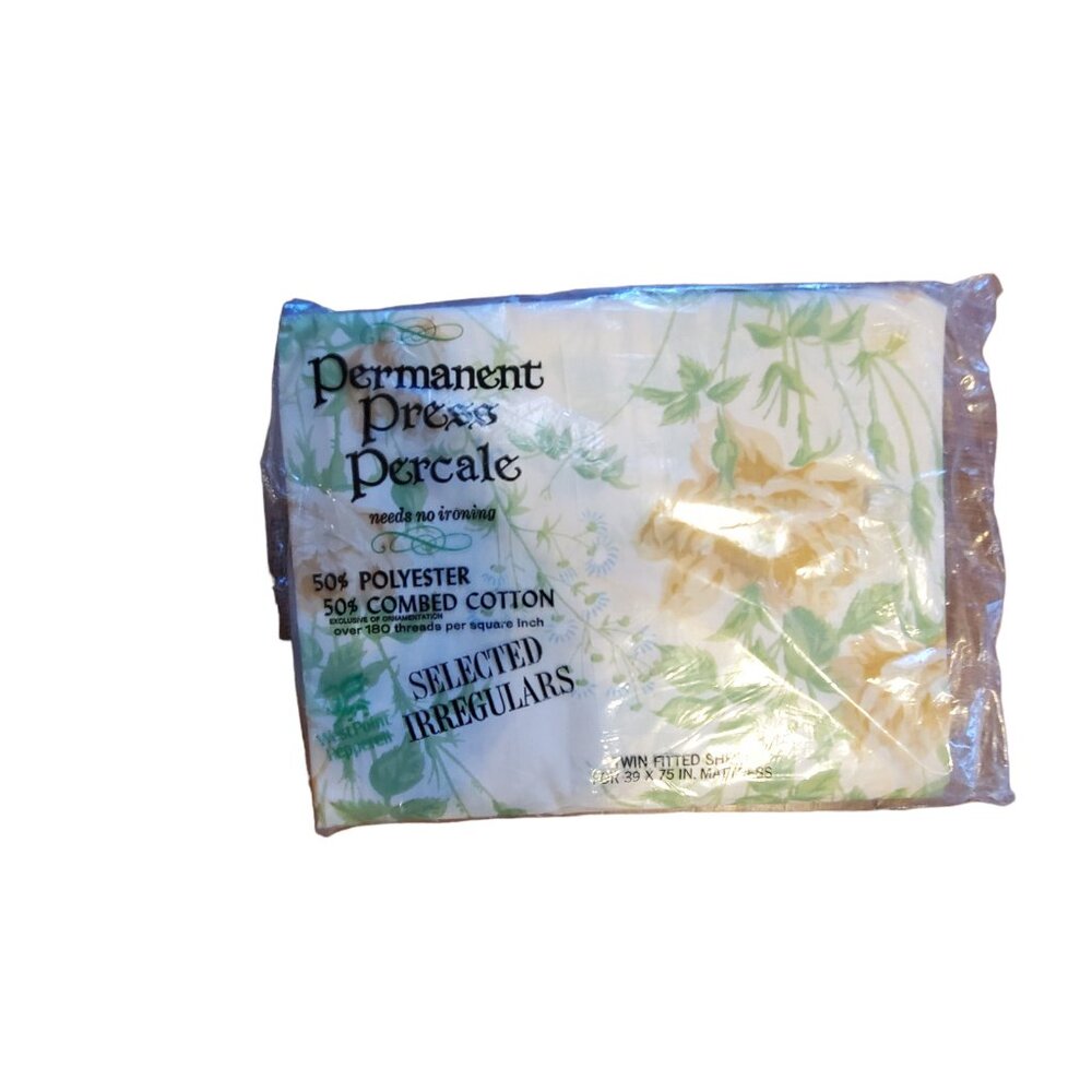 West Point Pepperell vintage new old stock twin fitted sheet permanent press